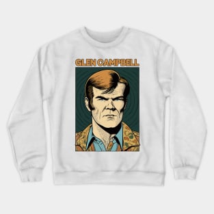 Glen Campbell / Retro Style Fan Design Crewneck Sweatshirt